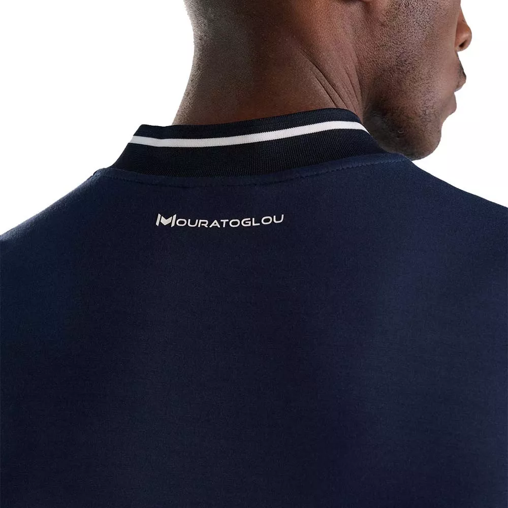 Mouratoglou Mandarin Collar Poloshirt Marineblau