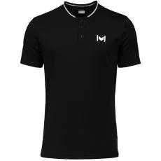 Mouratoglou Mandarin Collar Poloshirt Schwarz