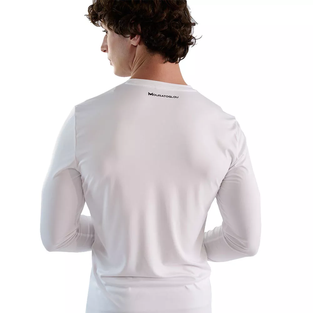 Mouratoglou Langarmshirt Wei&szlig;