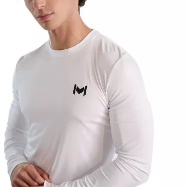 Mouratoglou Langarmshirt Wei&szlig;