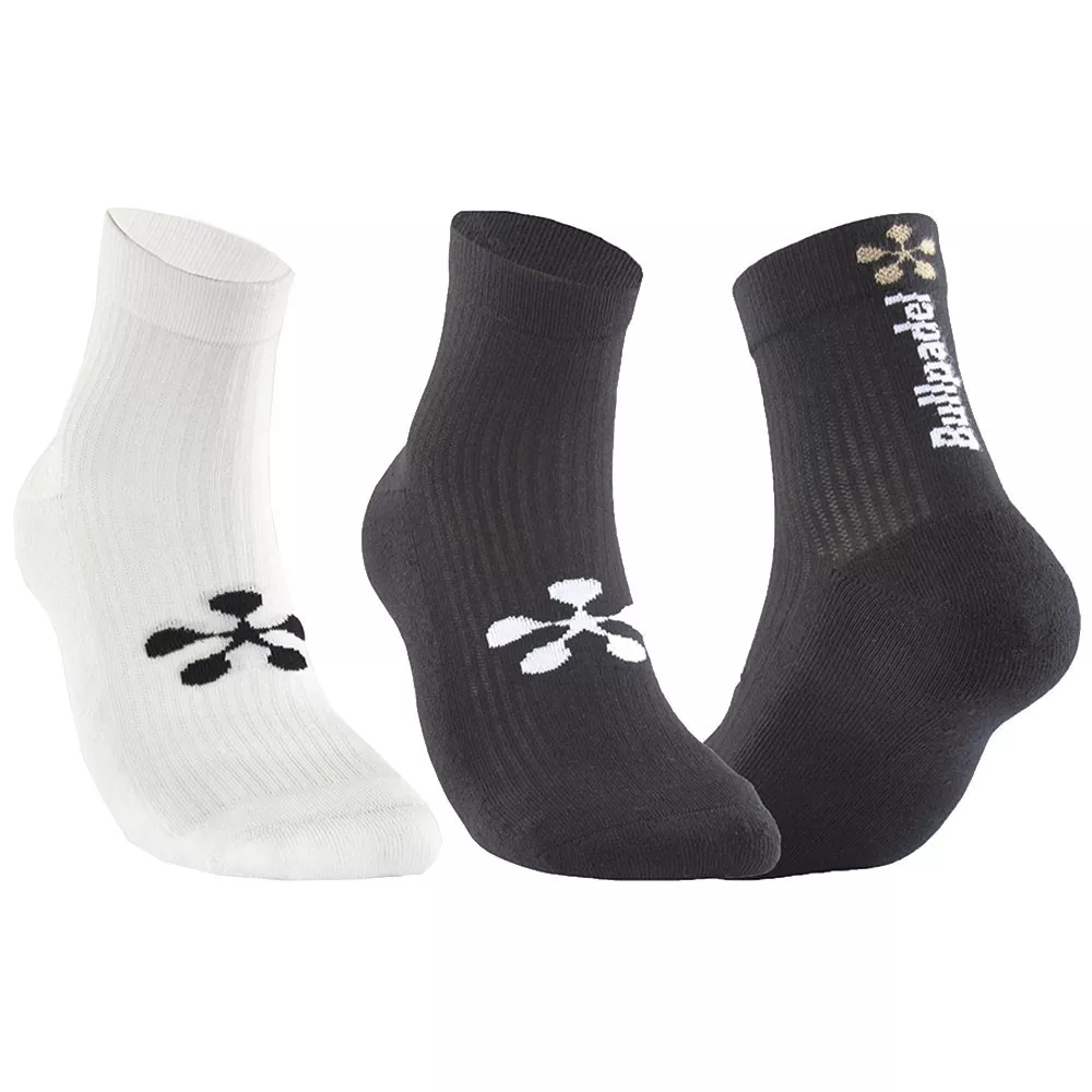 Bullpadel Premier Padel Socken Schwarz / Wei&szlig; 2er-Pack