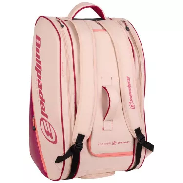 Bullpadel Advance Schl&auml;gertasche (Thermobag) Beige / Rosa