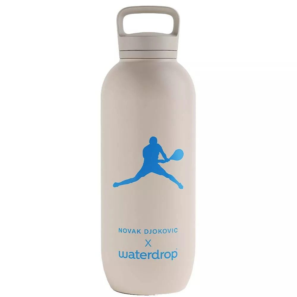 Waterdrop Novak Djokovic Thermo-Trinkflasche 1,4 L Grau
