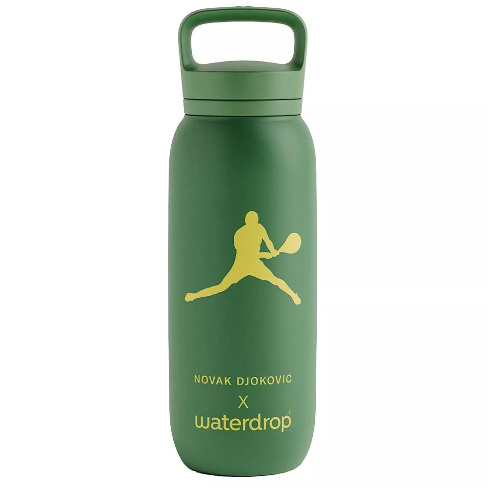 Waterdrop Novak Djokovic Thermo-Trinkflasche 600 ml Gr&uuml;n
