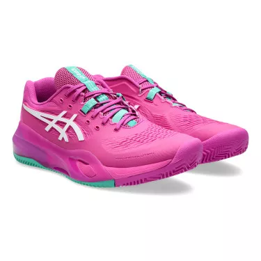 Asics Gel Resolution X Tennisschuhe Sandplatz Rosa / Gr&uuml;n