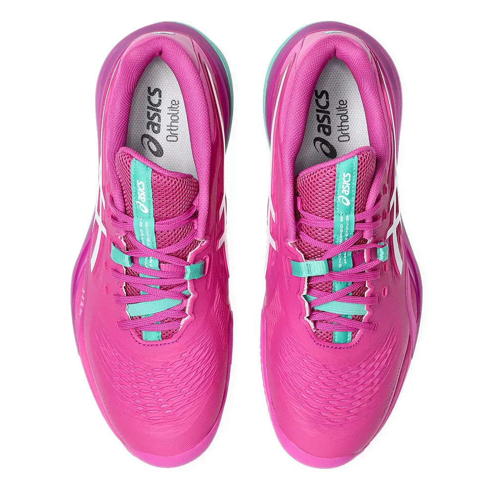 Asics Gel Resolution X Tennisschuhe Sandplatz Rosa / Gr&uuml;n