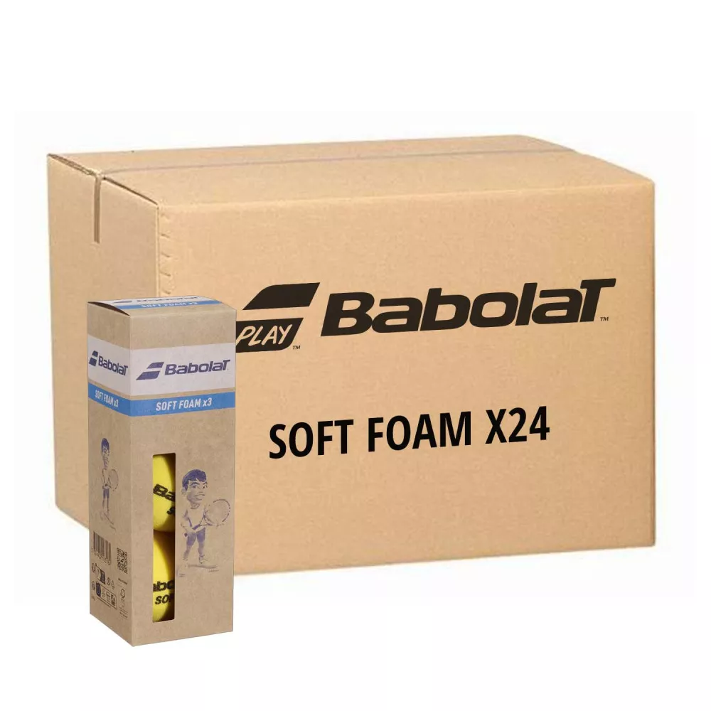 Babolat Soft Foam Schaumstoffb&auml;lle Karton (24 Boxen &agrave; 3 B&auml;lle)
