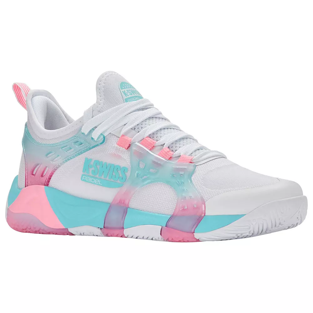 K-Swiss K-Frame Padelschuhe Damen Wei&szlig; / Rosa / Blau