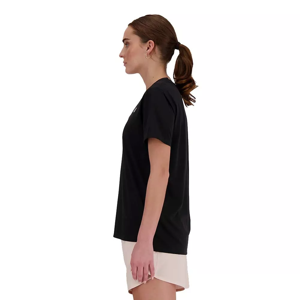 New Balance Essentials T-Shirt Damen Schwarz