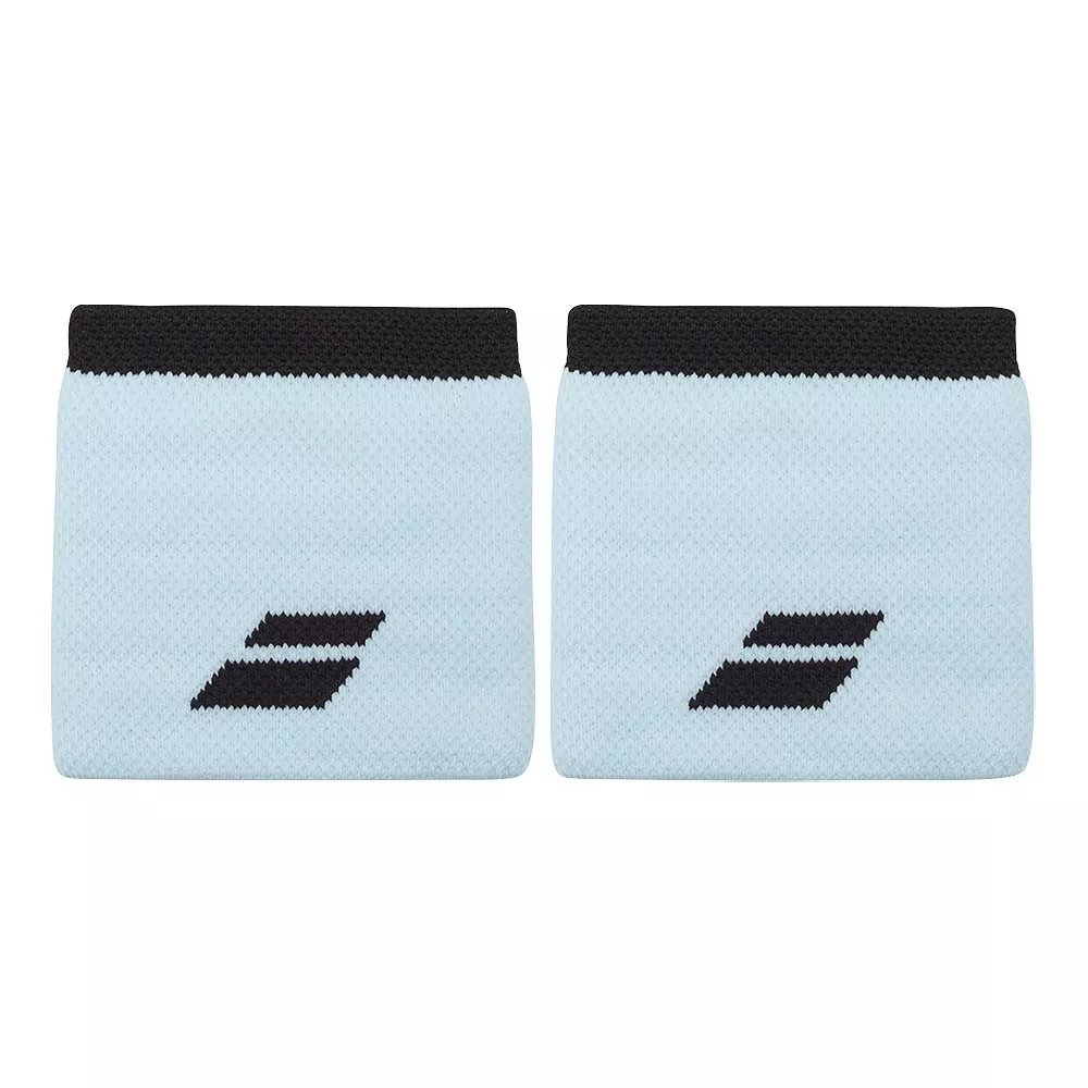 Babolat Logo Schwei&szlig;band Hellblau / Schwarz 2er-Pack