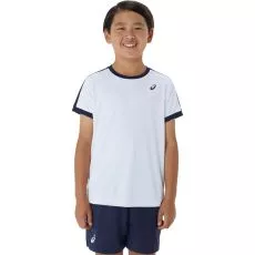 Asics T-Shirt Jungen Wei&szlig; / Marineblau