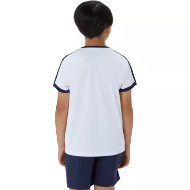 Asics T-Shirt Jungen Wei&szlig; / Marineblau
