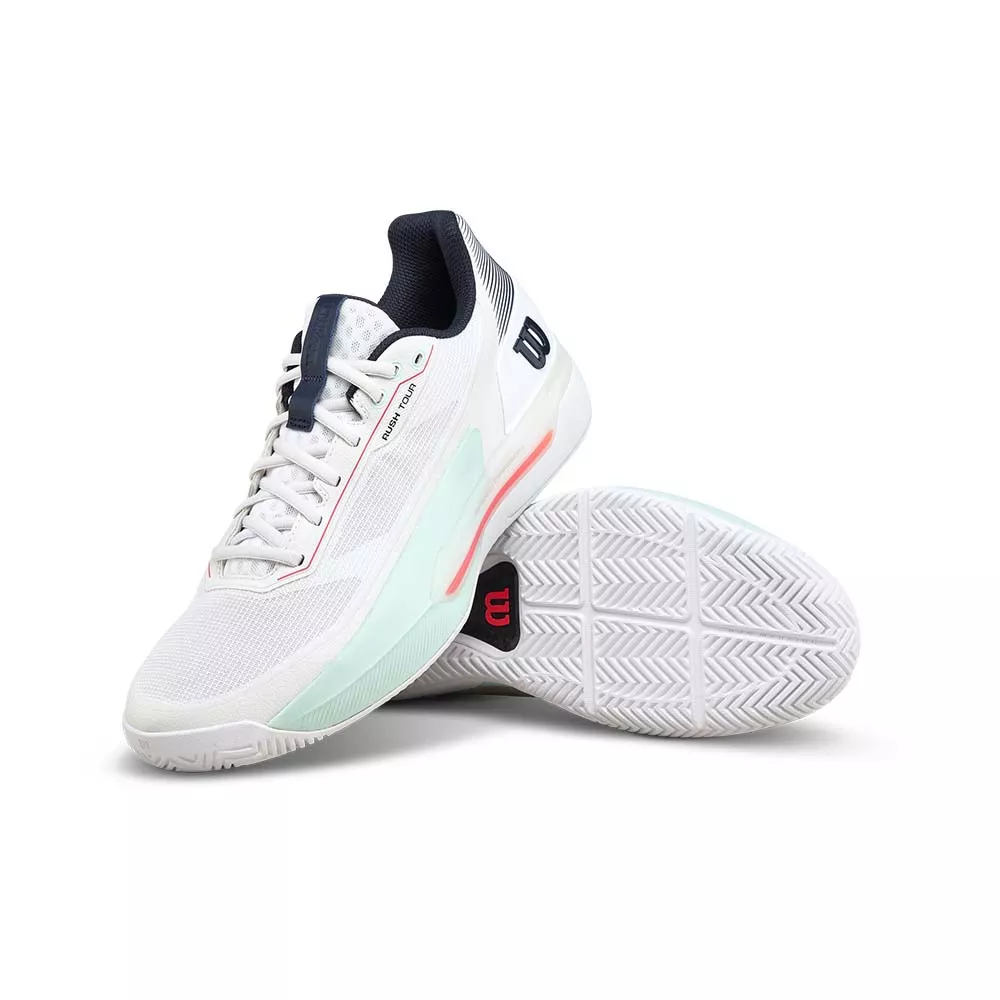 Wilson Rush Tour 5 Tennisschuhe Wei&szlig; / Pastellgr&uuml;n