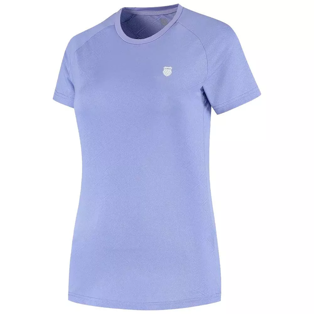 K-Swiss Hypercourt Crew Tee Jacquard Damen T-Shirt Violett