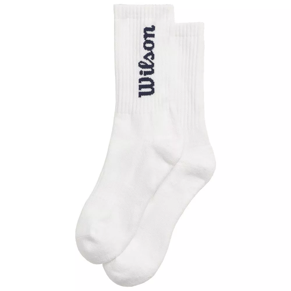 Wilson Crew Logo Tennissocken Wei&szlig; / Marineblau