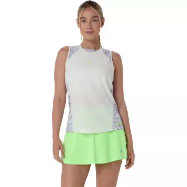 Asics Padel Court All Over Damen Tanktop Creme / Violett