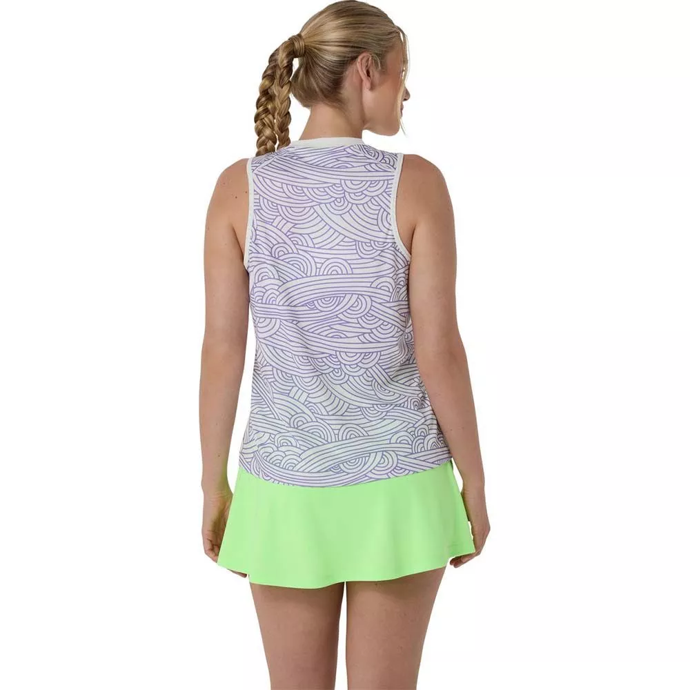 Asics Padel Court All Over Damen Tanktop Creme / Violett