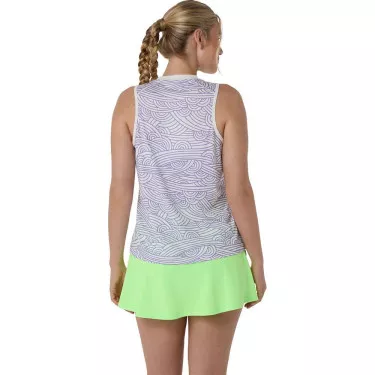Asics Padel Court All Over Damen Tanktop Creme / Violett