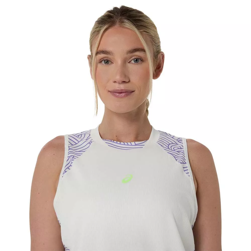 Asics Padel Court All Over Damen Tanktop Creme / Violett