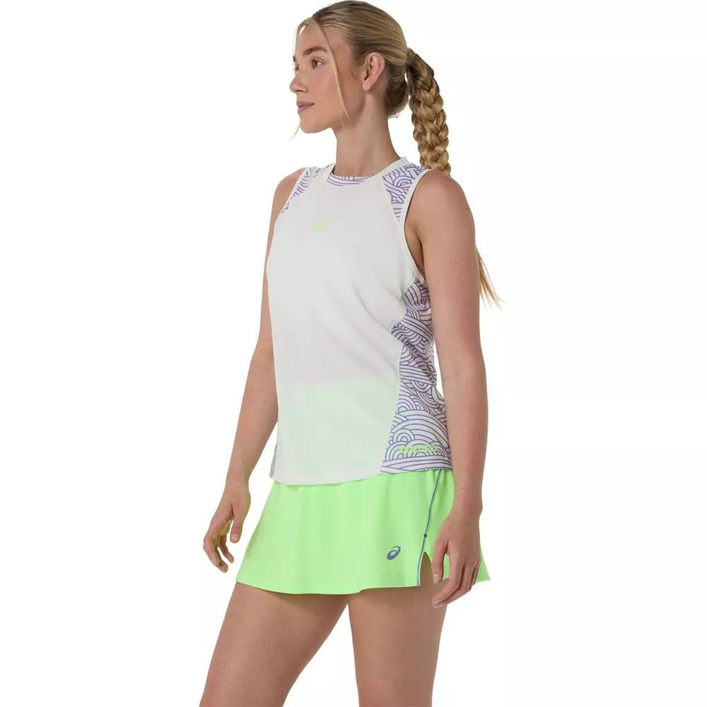 Asics Padel Court All Over Damen Tanktop Creme / Violett