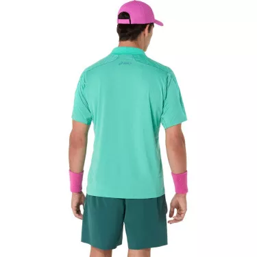 Asics Match Jacquard SS Poloshirt Gr&uuml;n