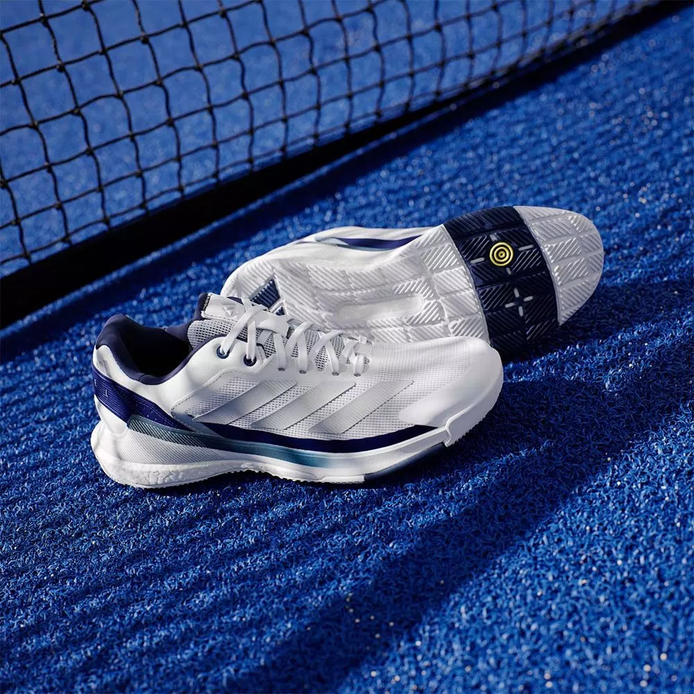 Adidas Crazyquick Boost Padelschuhe Wei&szlig; / Marineblau