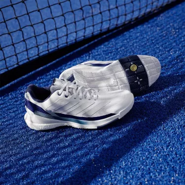 Adidas Crazyquick Boost Padelschuhe Wei&szlig; / Marineblau