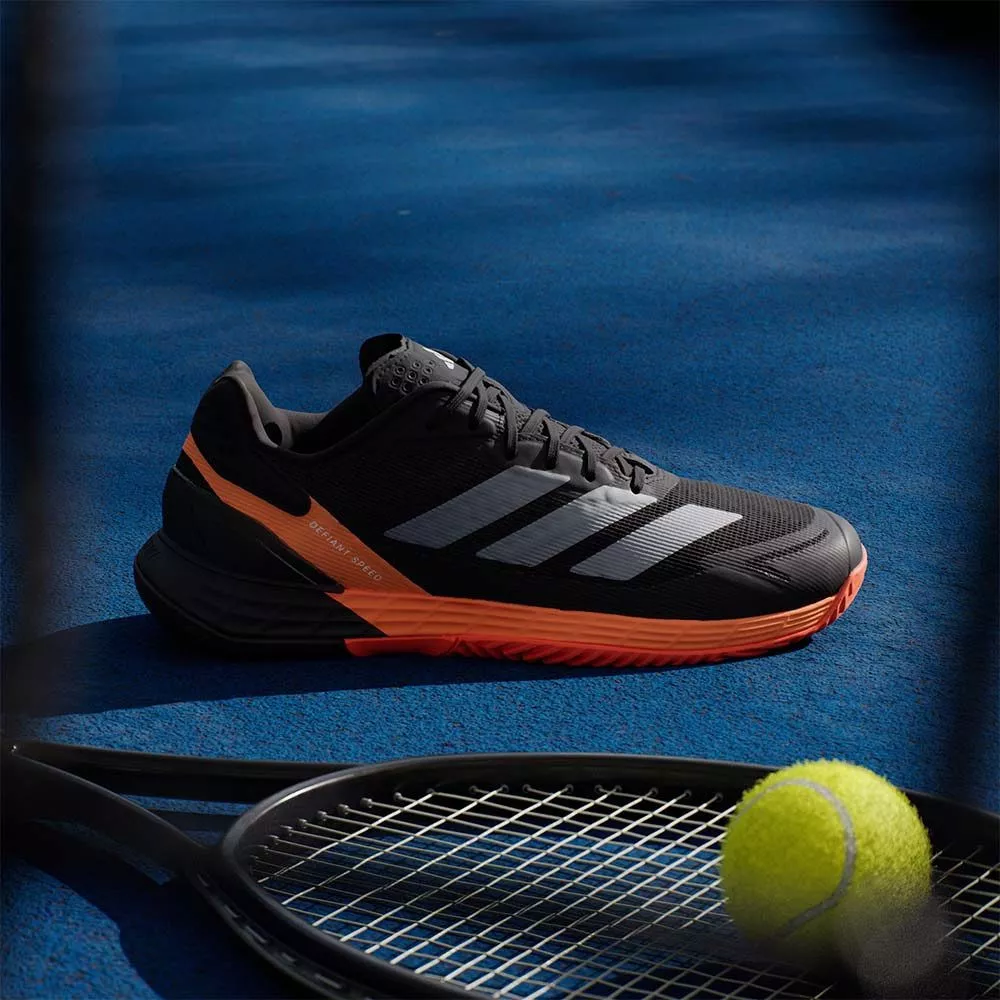 Adidas Defiant Speed 2 Tennisschuhe Schwarz / Orange