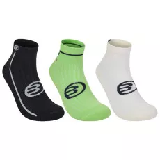 Bullpadel Socken Schwarz / Wei&szlig; / Gr&uuml;n (3 Paar)