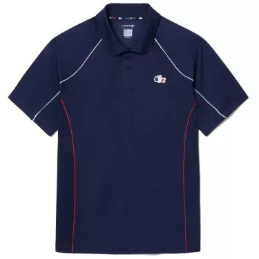 Lacoste Frankreich Tennis-Nationalteam Poloshirt Marineblau