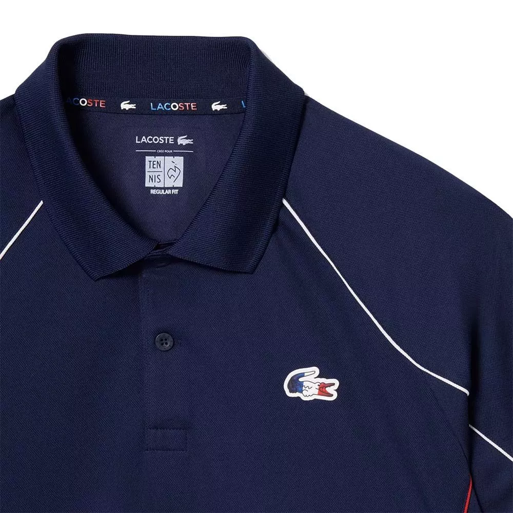 Lacoste Frankreich Tennis-Nationalteam Poloshirt Marineblau
