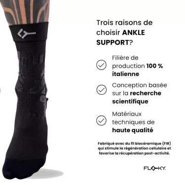 Floky Ankle Support Kn&ouml;chelbandage Links Schwarz
