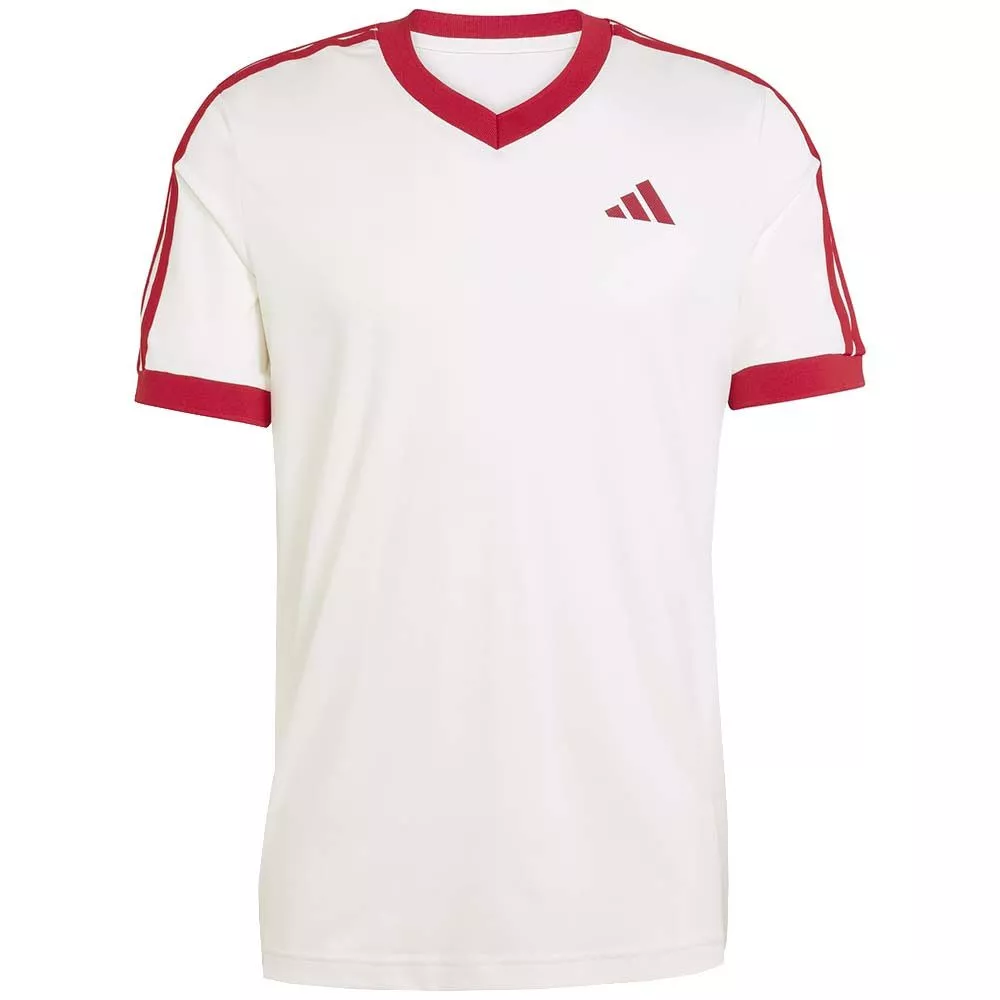 Adidas Tennis Classics T-Shirt Wei&szlig; / Rot