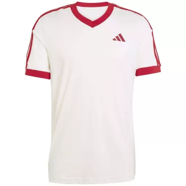 Adidas Tennis Classics T-Shirt Wei&szlig; / Rot
