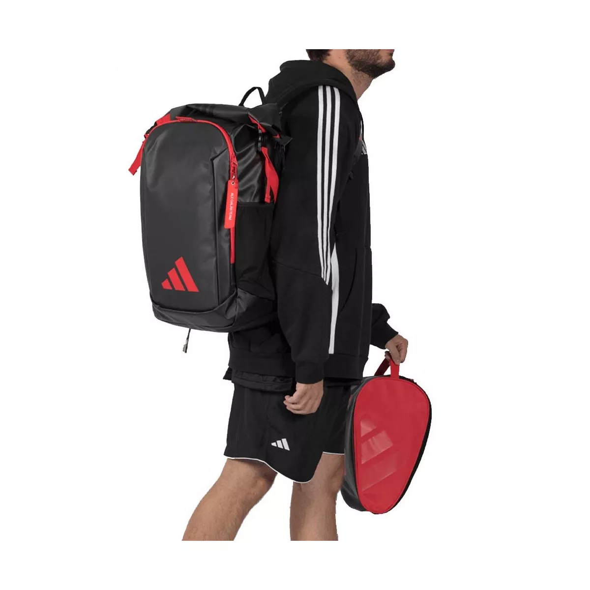 Adidas Multigame 2026 Padel-Rucksack Schwarz / Rot Ale Gal&aacute;n