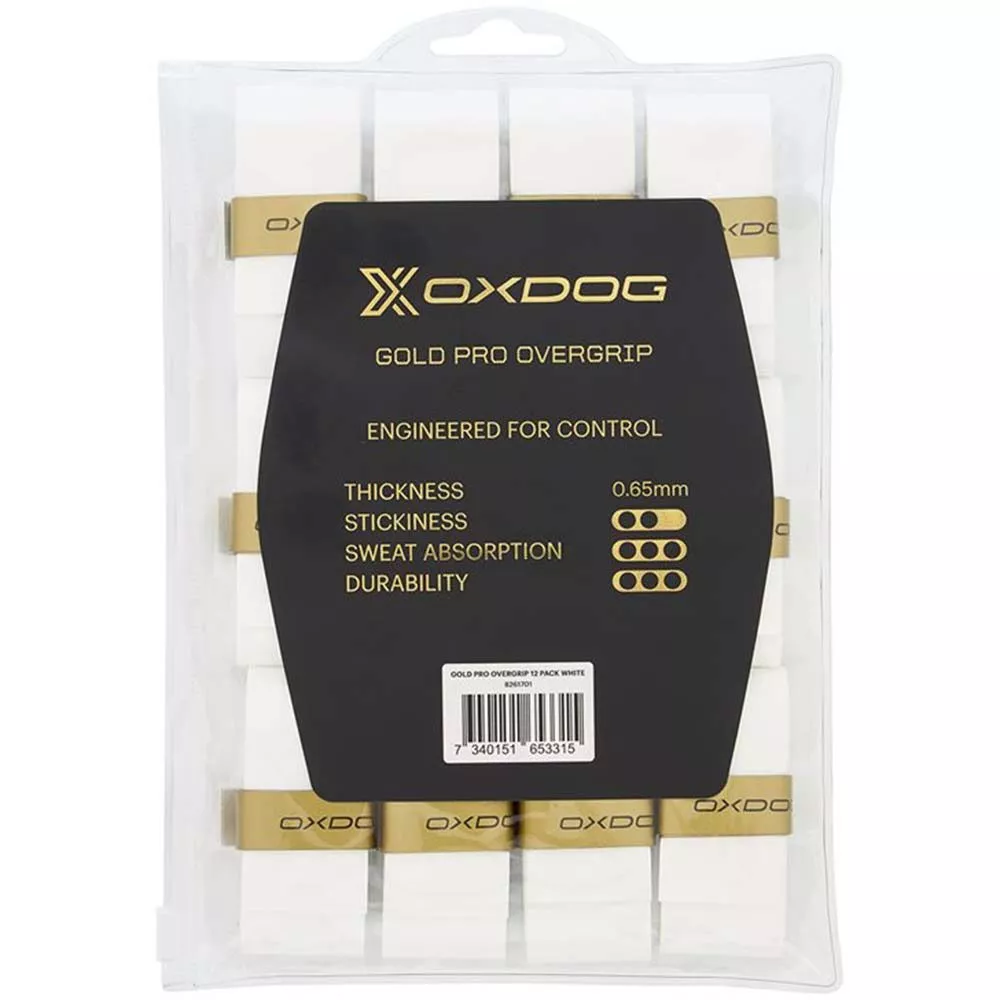Oxdog Gold Pro Overgrip Wei&szlig; 12er-Pack