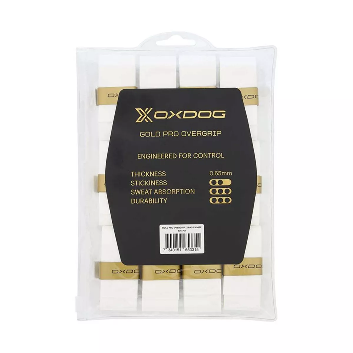 Oxdog Gold Pro Overgrip Wei&szlig; 12er-Pack