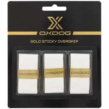 Oxdog Gold Sticky Overgrip Wei&szlig; 3er-Pack