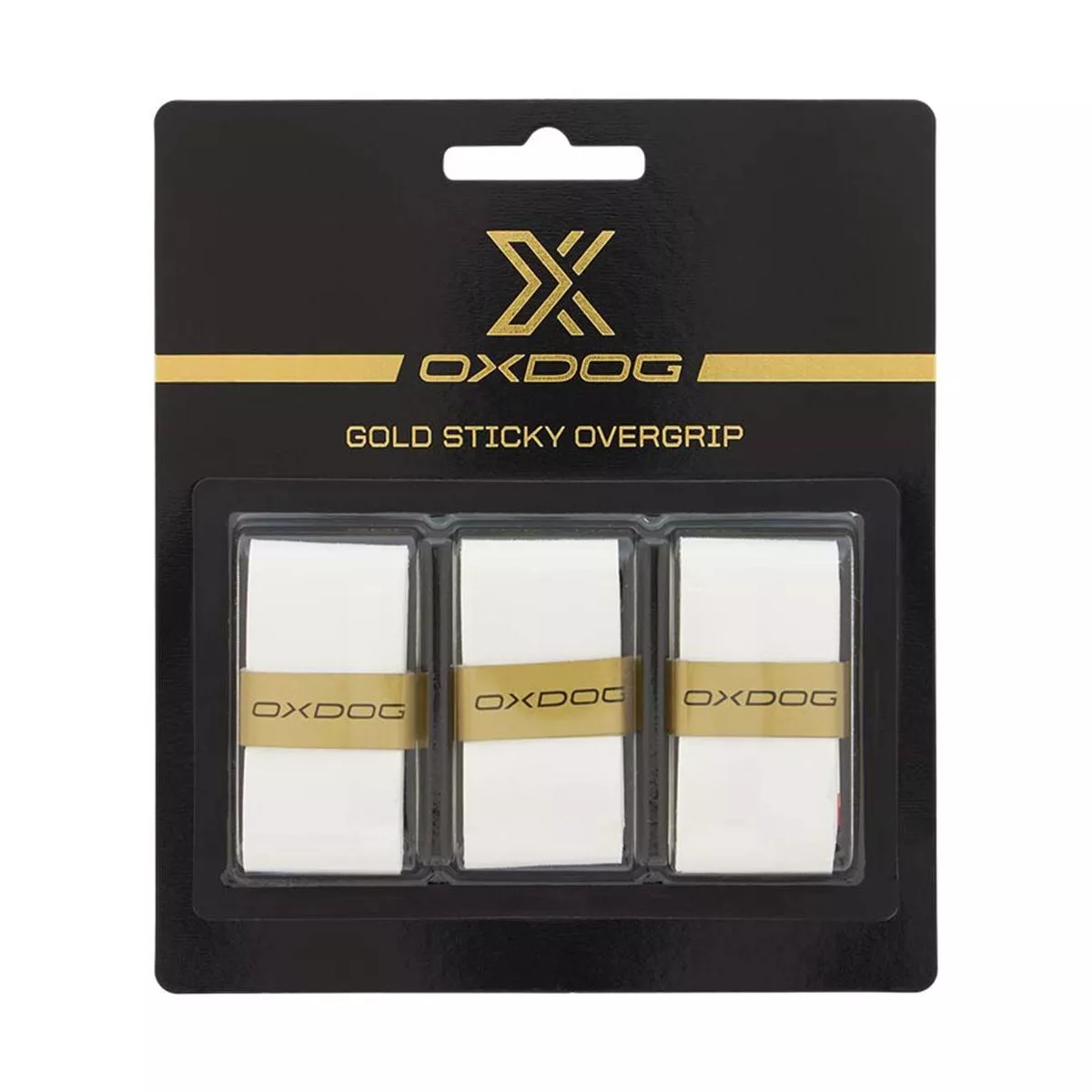 Oxdog Gold Sticky Overgrip Wei&szlig; 3er-Pack