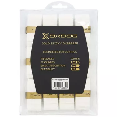 Oxdog Gold Sticky Overgrip Wei&szlig; 12er-Pack