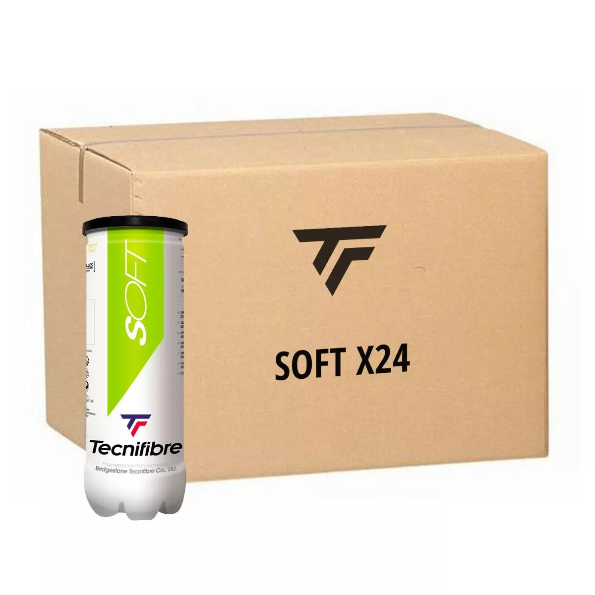 Tecnifibre Soft Tennisb&auml;lle Karton mit 24 Dosen &agrave; 3 B&auml;lle