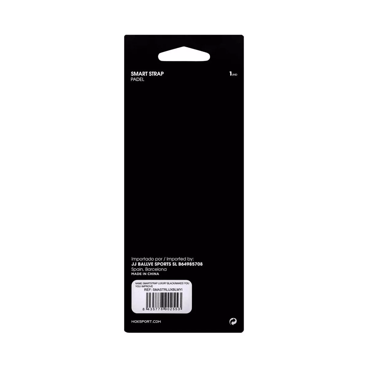 Nox SmartStrap Luxury Padel Handgelenkschlaufe Schwarz