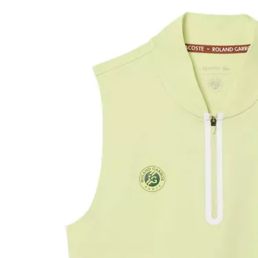 Lacoste Roland Garros Poloshirt Damen &auml;rmellos Gr&uuml;n
