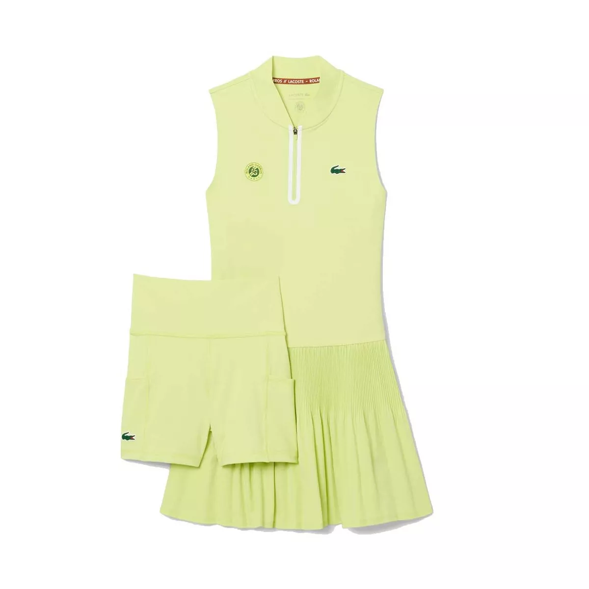 Lacoste Tennis Roland Garros Kleid Gr&uuml;n