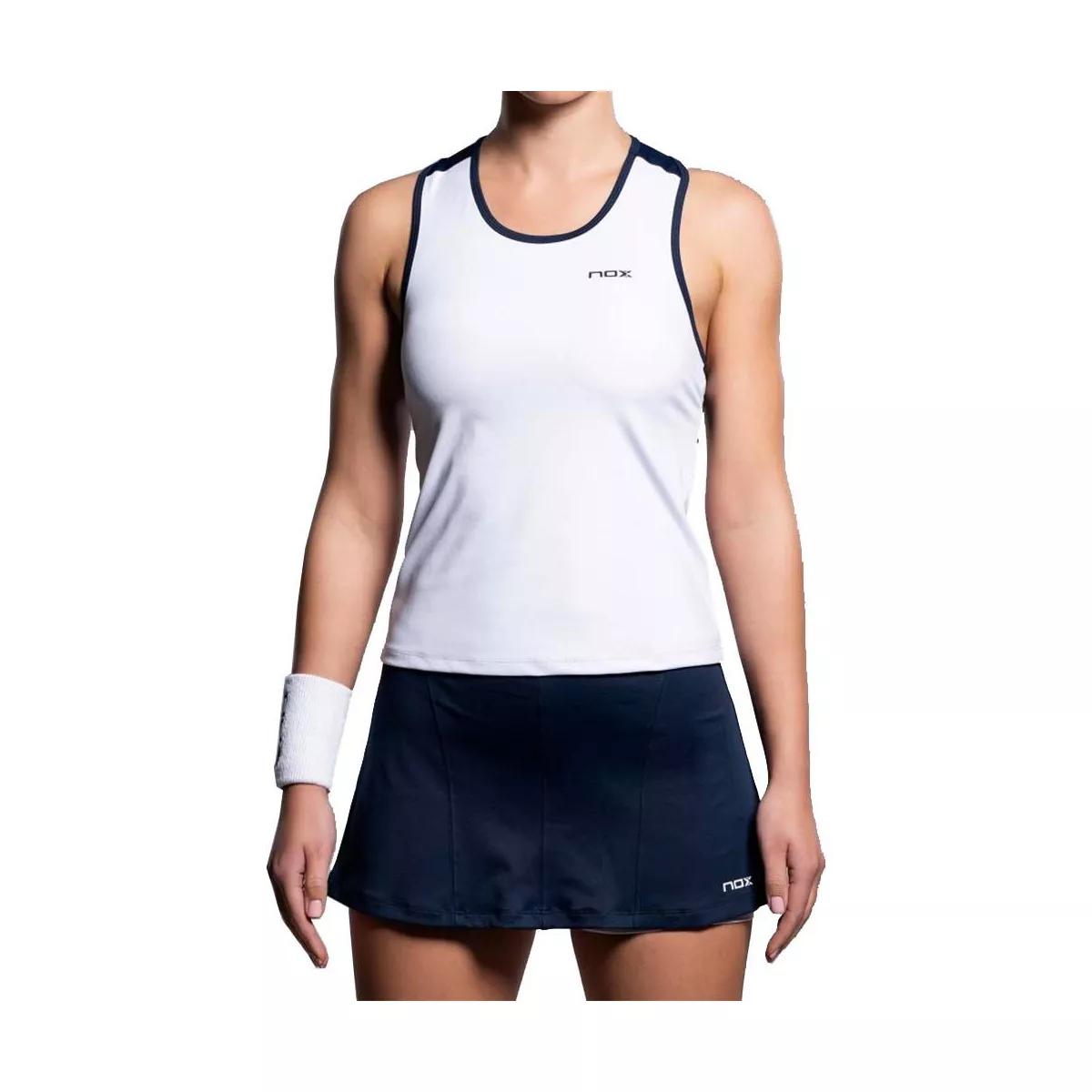 Nox Team 26 Padel Tanktop Damen Wei&szlig; / Marineblau