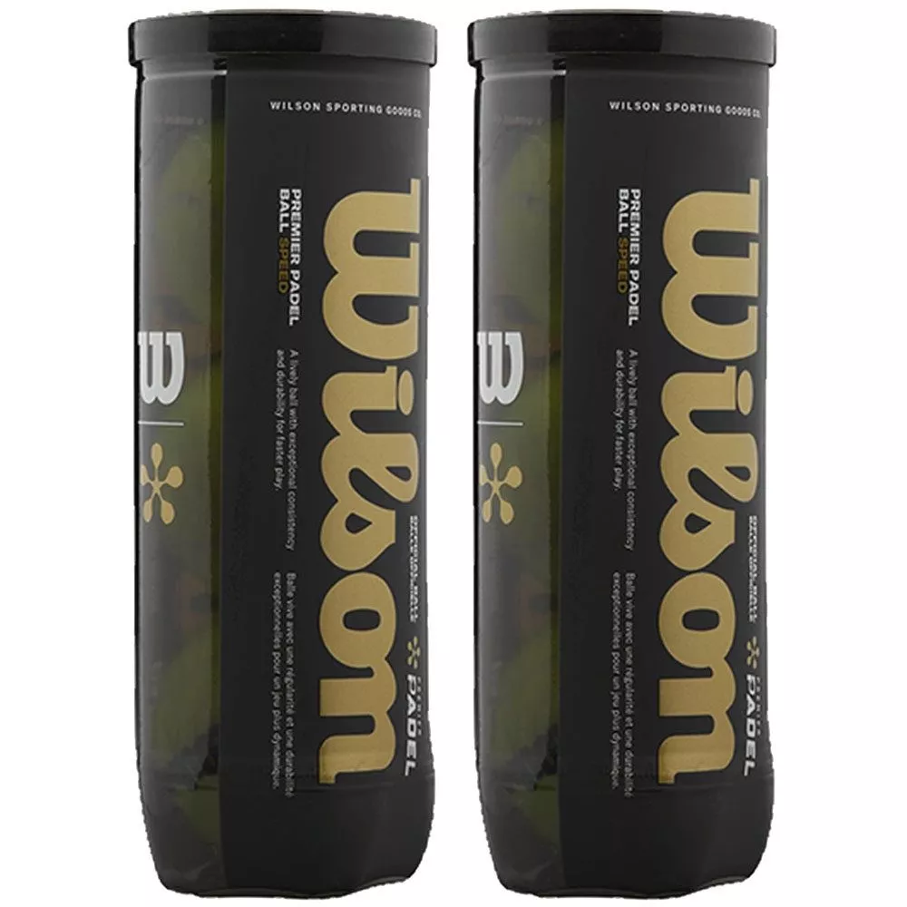 Wilson Premier Padel Speed Padelb&auml;lle 2er-Pack (2 Dosen &agrave; 3 B&auml;lle)