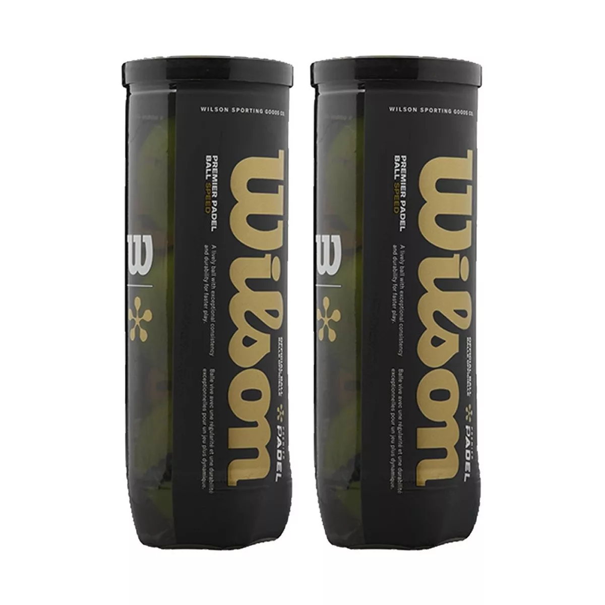 Wilson Premier Padel Speed Padelb&auml;lle 2er-Pack (2 Dosen &agrave; 3 B&auml;lle)
