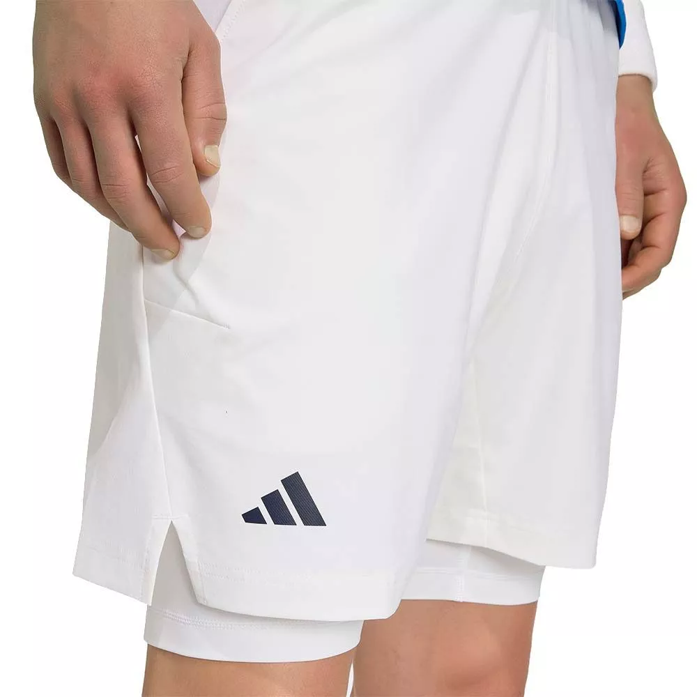 Adidas Pro 2N1 Paris Tennisshorts Wei&szlig;