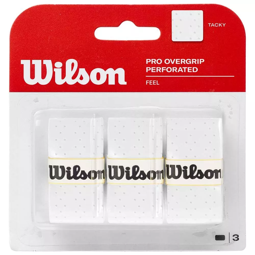 Wilson Pro Perforated Overgrip Wei&szlig; 3er-Pack