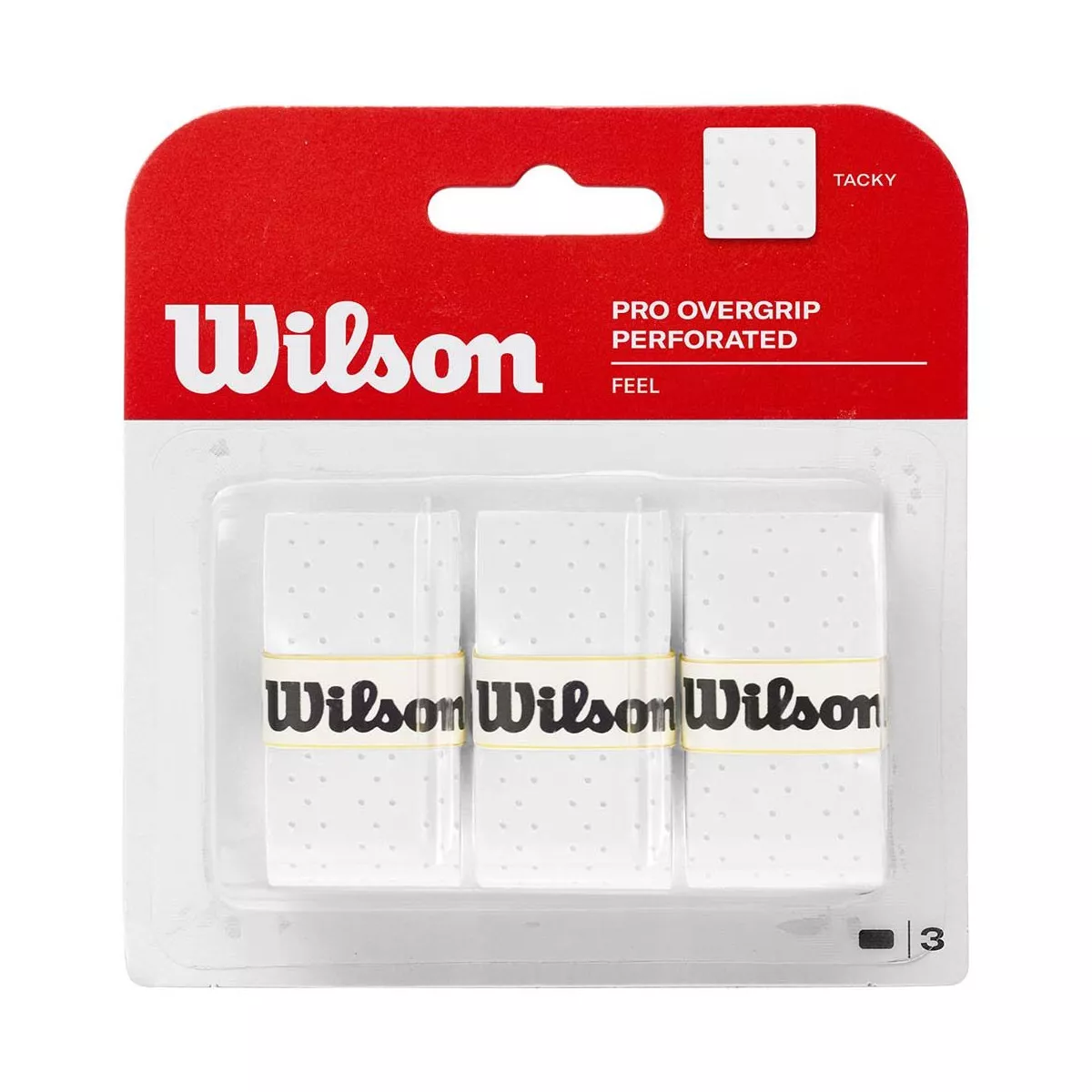 Wilson Pro Perforated Overgrip Wei&szlig; 3er-Pack